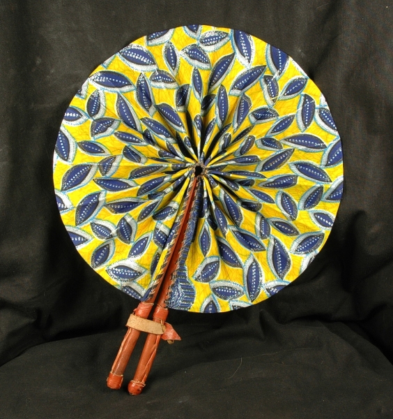 Afrika Fächer - Farbenfroh und bunt - Glitzer Gelb